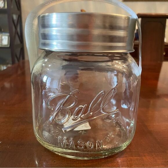 6.5" tall Large Half Gallon Mason Ball Decorative Jar Canister - Picture 8 of 10